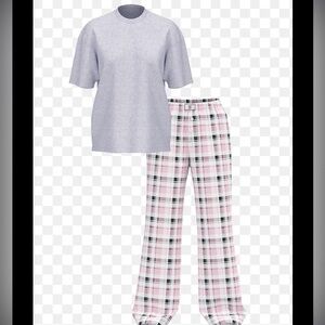 Victoria's Secret Gray and Pink Pajamas